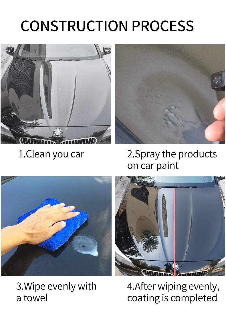 Nanometer Crystal Quick-acting Liquid Black And White Car Only Spray Waxing