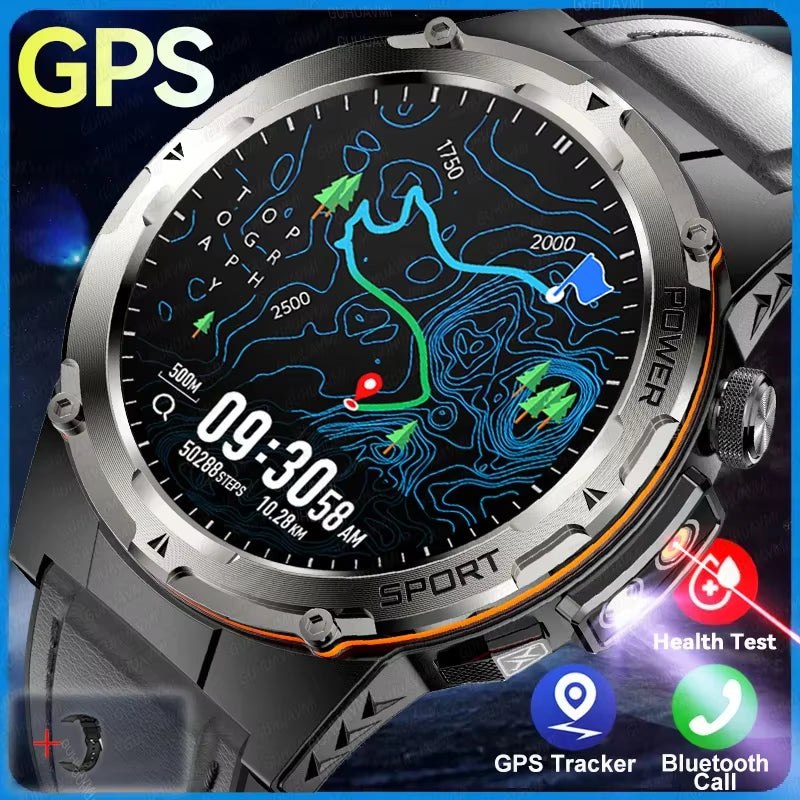 GPS Sports Smartwatch – Heart Rate, BT Calls & 3ATM Waterproof