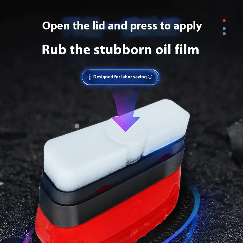 Car Glass Cleaning Sponge — Oil Film & Dirt Remover | Universal Fit