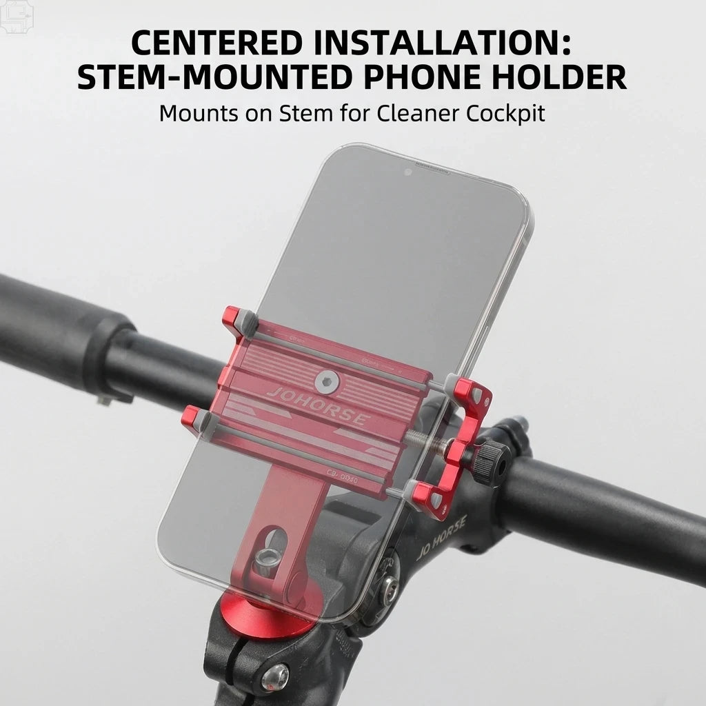 Secure Your Ride: Adjustable Aluminum MTB Phone Holder for All Smartphones