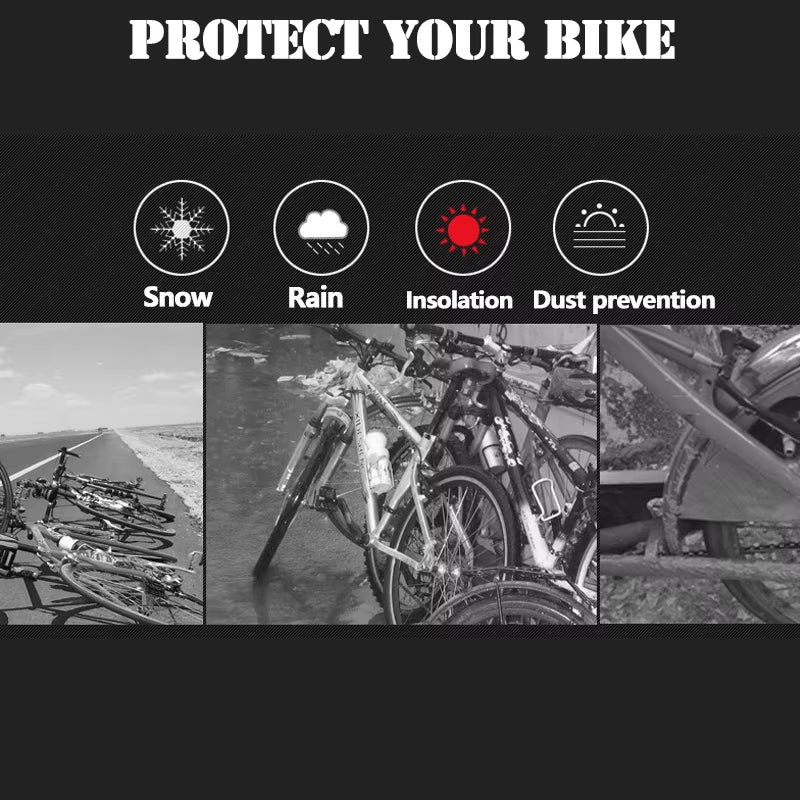 Bicycle Cover Bike Rain Cover PEVA 100X200Cm Dust Cover Sun Protection Sunshade MTB Mountain Bike Motorcycle All Seasons