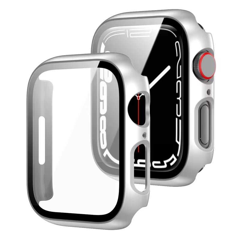 Tempered Glass+Cover for Apple Watch Case 45Mm 41Mm 44Mm 40Mm 42Mm Screen Protector Apple Watch Accessories Serie10/9/8/7/6/5/Se