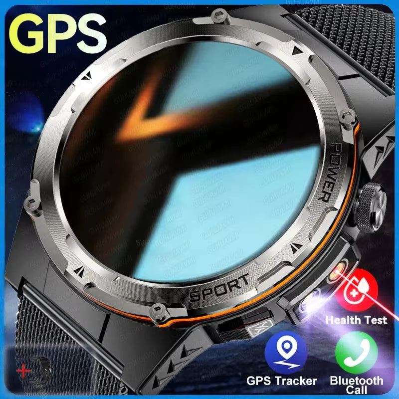 GPS Sports Smartwatch – Heart Rate, BT Calls & 3ATM Waterproof