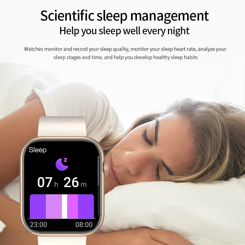 Smartwatch Bluetooth Calls Men Women Smartwatches Fitness Bracelet Custom Watch Face