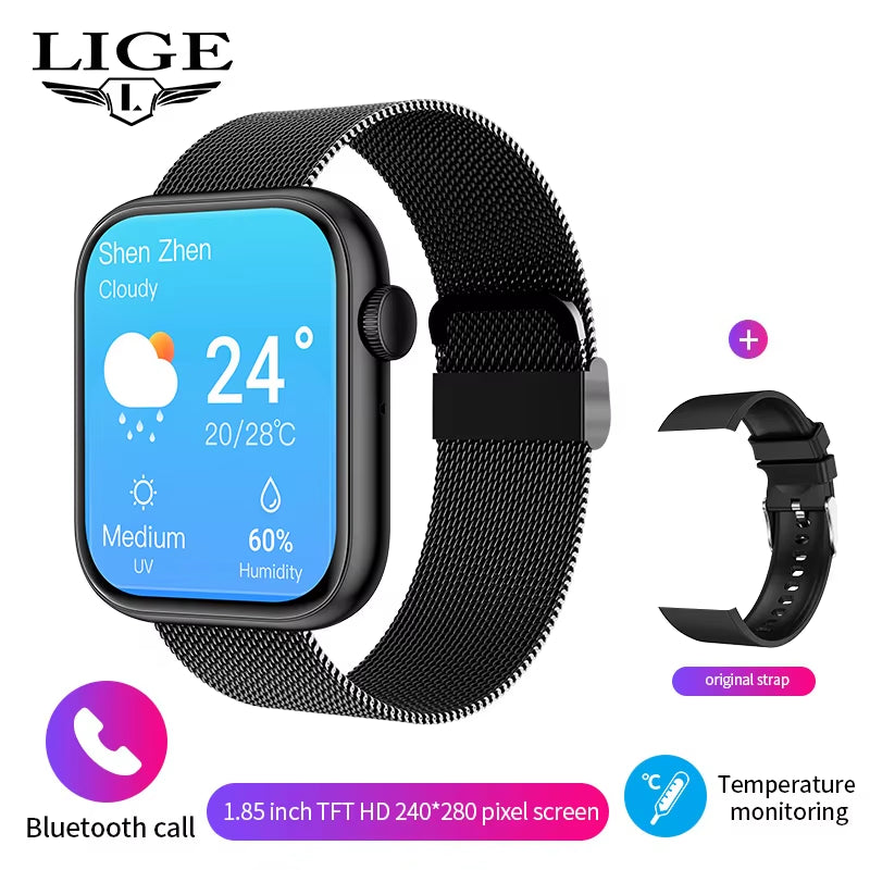 Smartwatch Bluetooth Calls Men Women Smartwatches Fitness Bracelet Custom Watch Face