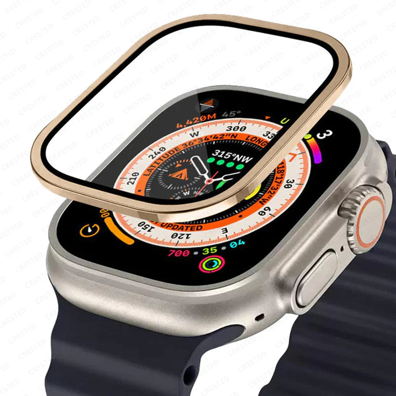Vidro Temperado para Apple Watch Ultra 49Mm Protetor de Tela de Metal Acessórios Anti-risco HD Full Film Ultra 49 Mm