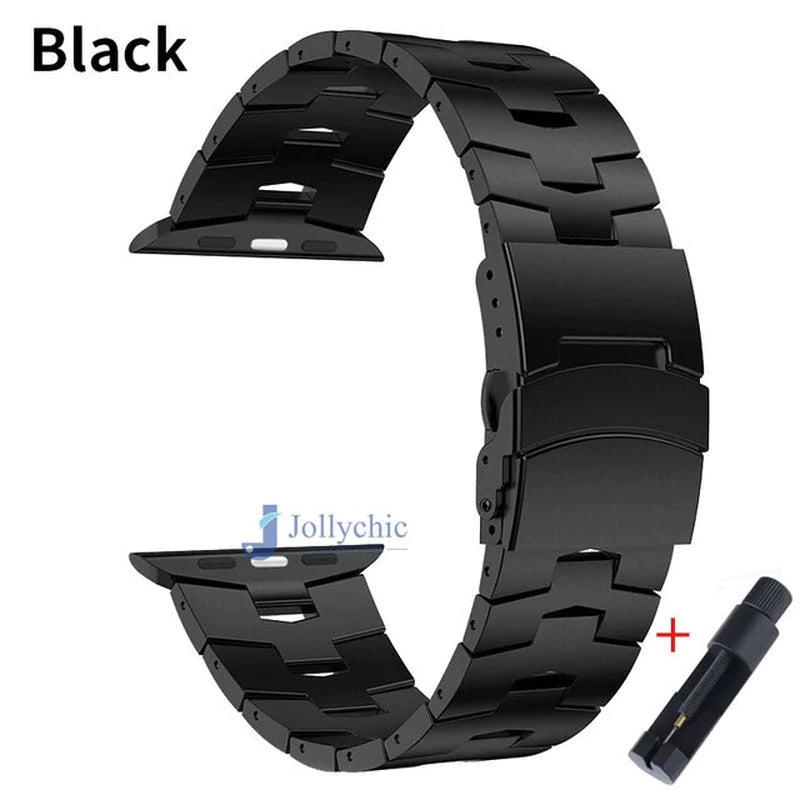 Titanium Metal Band for Apple Watch Series Ultra 8 7 6 Bracelet for 49Mm 45Mm 44Mm 42Mm 41Mm 40Mm 38Mm