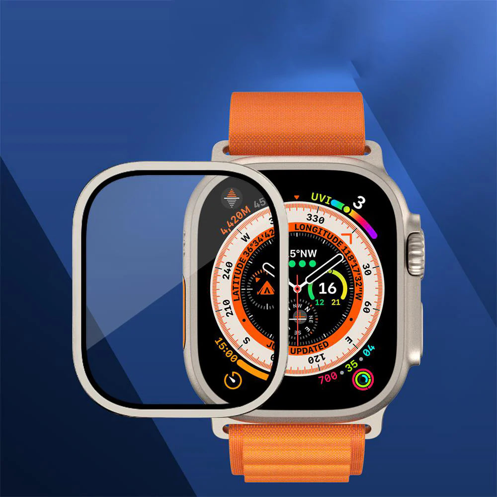 Vidro Temperado para Apple Watch Ultra 49Mm Protetor de Tela de Metal Acessórios Anti-risco HD Full Film Ultra 49 Mm