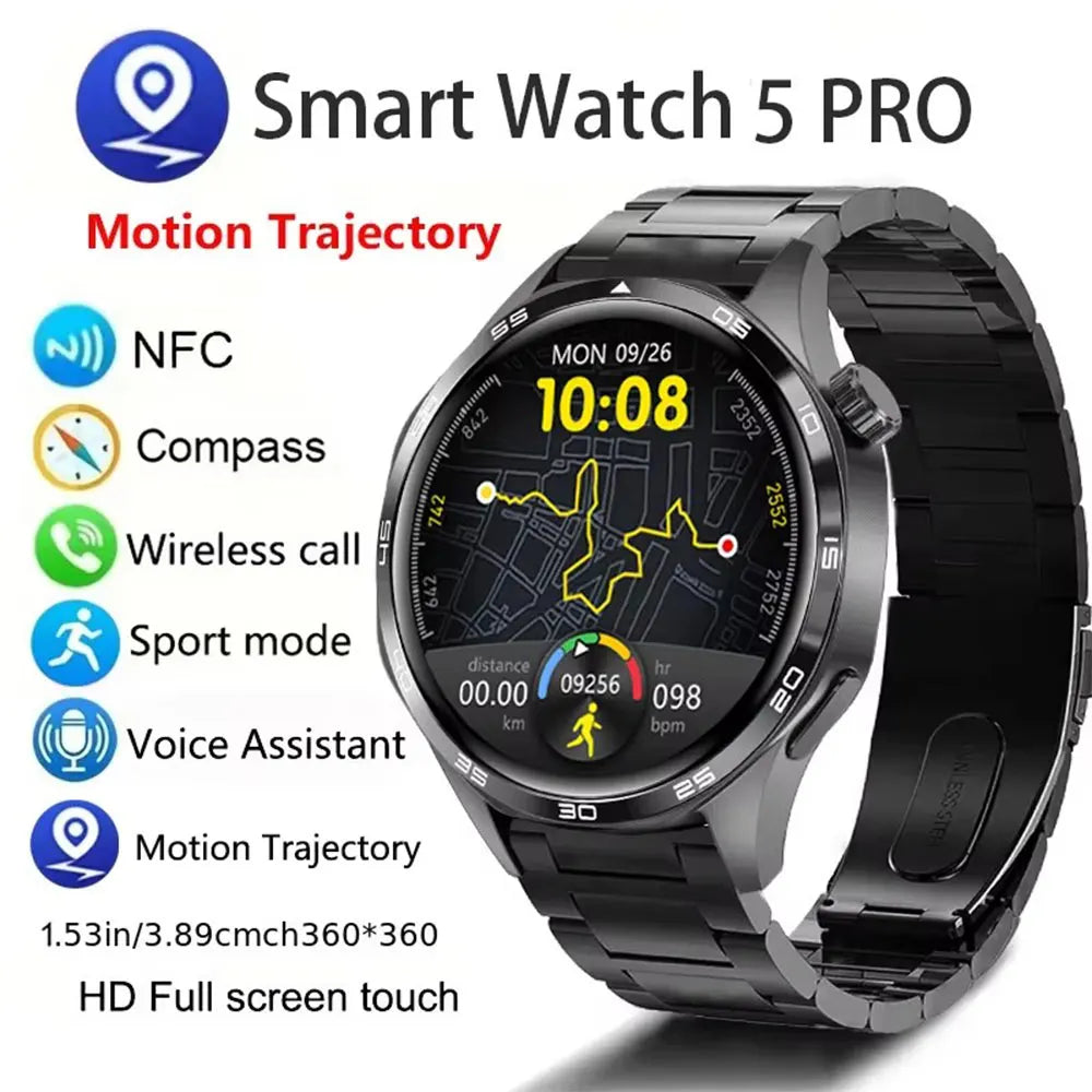 Watch Smart Watch Men Watch HD Screen Bluetooth Call GPS Trajectory NFC Heart Rate 