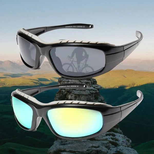 2 Pairs Motorcycle Padded Foam Wind Resistant Riding Glasses Sunglasses