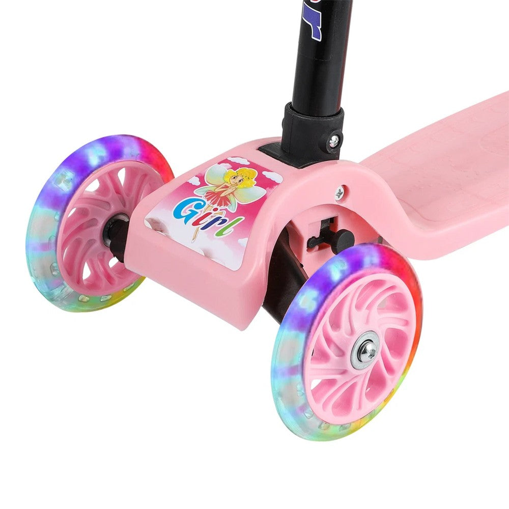 3 Wheels LED Flashing Tilt Lean Boys Girls Scooter