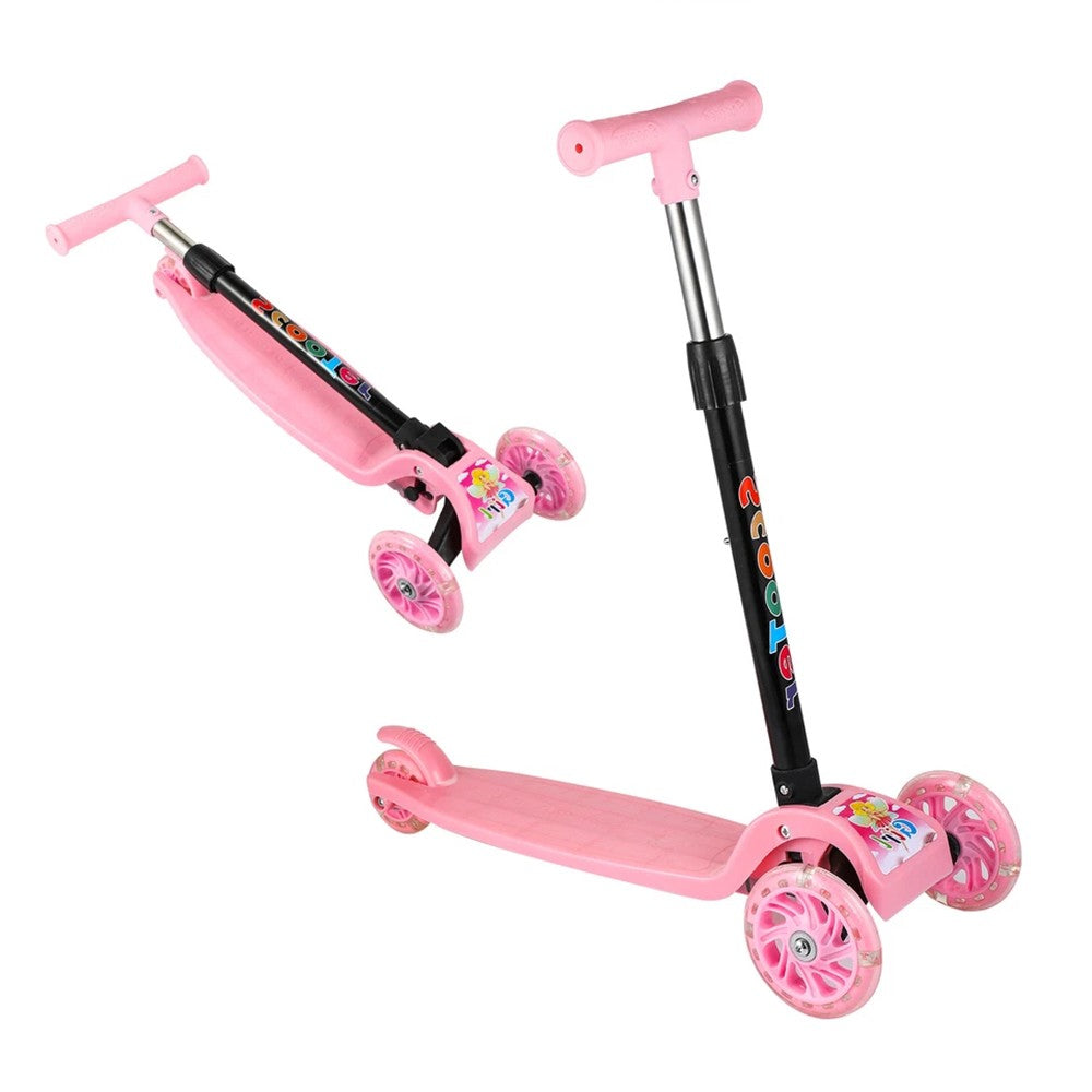 3 Wheels LED Flashing Tilt Lean Boys Girls Scooter